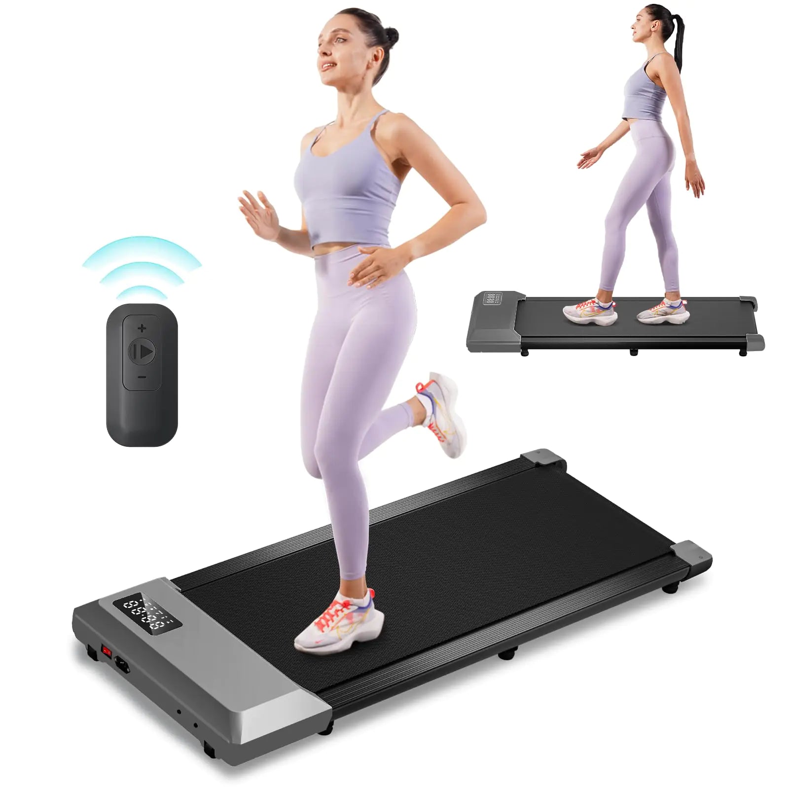 Walking Pad 2024 Upgraded Smart Under Desk Treadmill Mini Treadmill for Small Spaces Treadmills for Home 265 lbs Weight Capacity Lightweight Walking Treadmill with LED Display & Remote Control
